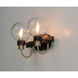 Bauhaus 2 Light 16 inch Bronze and Satin Brass Bath Vanity Wall Light