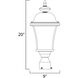 Senator 1 Light 20 inch Black Outdoor Pole/Post Mount