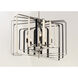 Radial 5 Light 30 inch Polished Nickel and Black Multi-Light Pendant Ceiling Light