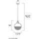 Axiom LED 12.25 inch Black and Satin Nickel Single Pendant Ceiling Light