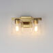 Scoop LED 13.5 inch Natural Aged Brass Bath Vanity Wall Light in Clear