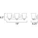Conical 3 Light 19 inch Satin Nickel Bath Light Wall Light in 100