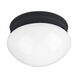 Essentials 588x 1 Light 8 inch Black Flush Mount Ceiling Light