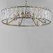 Odeon 6 Light 26.75 inch Golden Silver Chandelier Ceiling Light