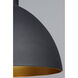 Cora 1 Light 6 inch Black and Gold Single Pendant Ceiling Light