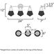 Hargreaves 3 Light 24 inch Black Bath Vanity Wall Light