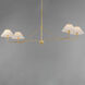 Kismet 4 Light 60.25 inch Gold Leaf Linear Pendant Ceiling Light