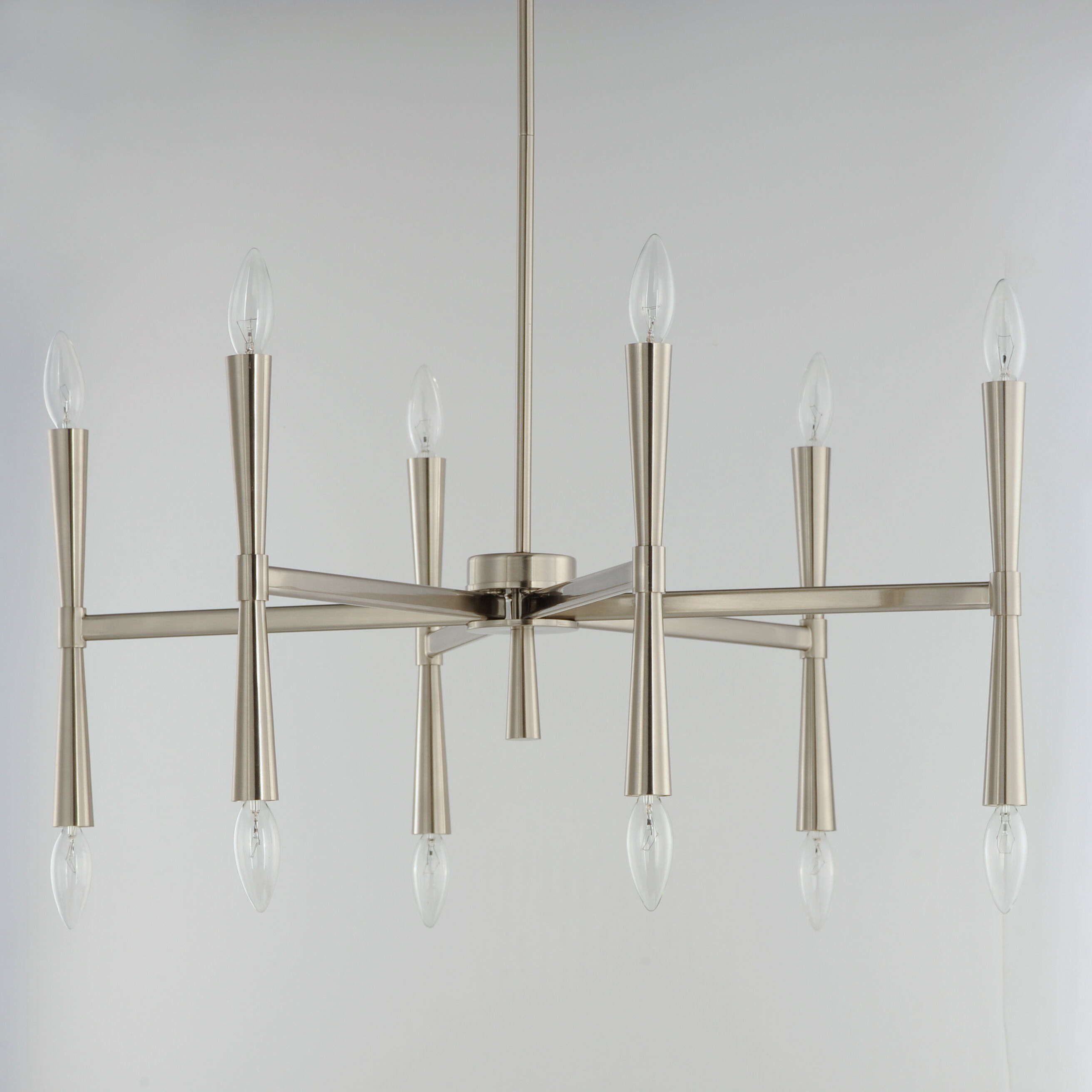 Rome 12 Light 29.25 inch Satin Nickel Chandelier Ceiling Light