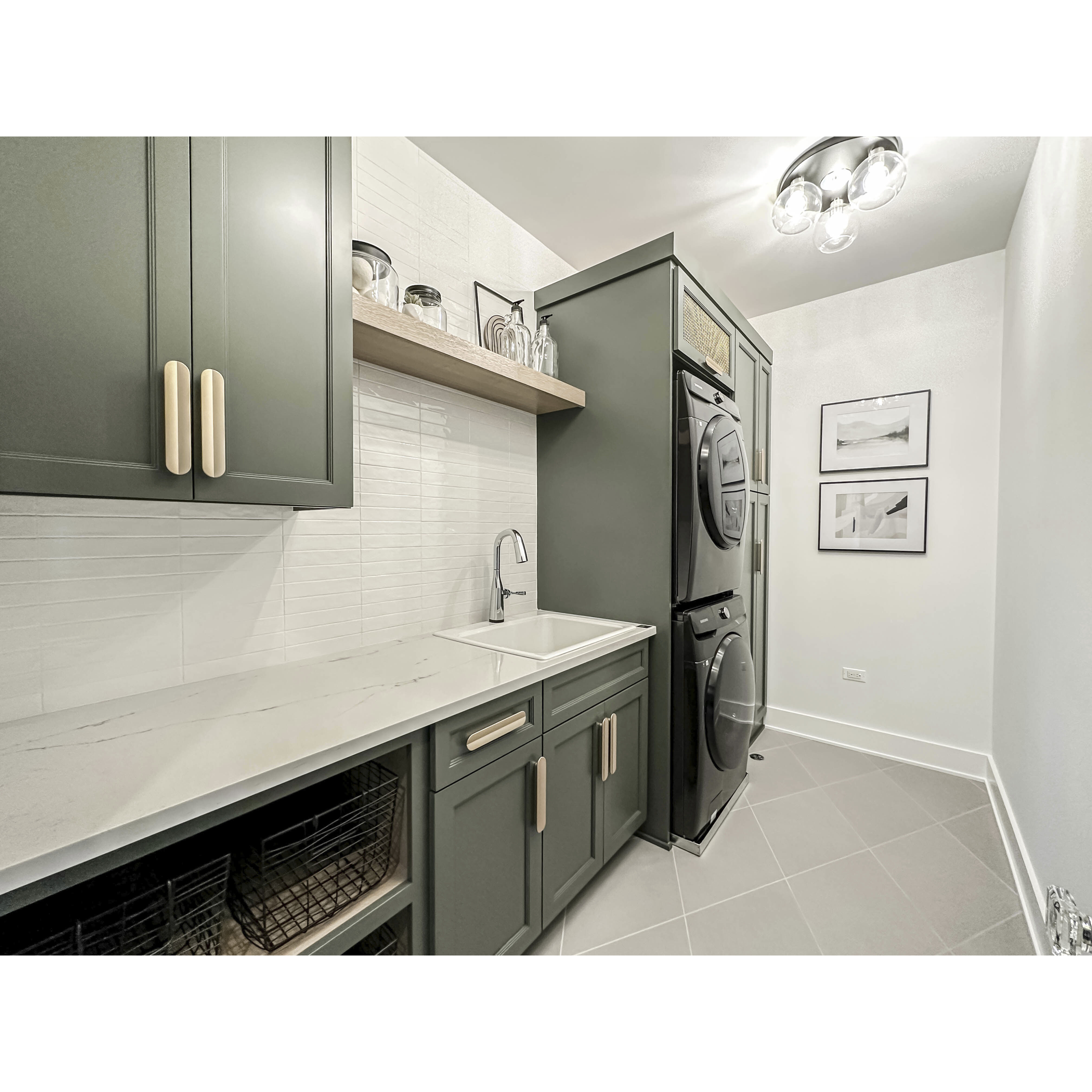 Vessel 3 Light 17 inch Black/Brushed Aluminum Flush Mount Ceiling Light