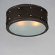 Trestle 2 Light 13 inch Oil Rubbed Bronze and Antique Brass Flush Mount Ceiling Light