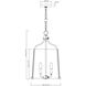 Bellmore 3 Light 13.5 inch Black Entry Foyer Pendant Ceiling Light