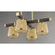 Maritime 4 Light 29.25 inch Antique Pecan and Satin Brass Chandelier Ceiling Light