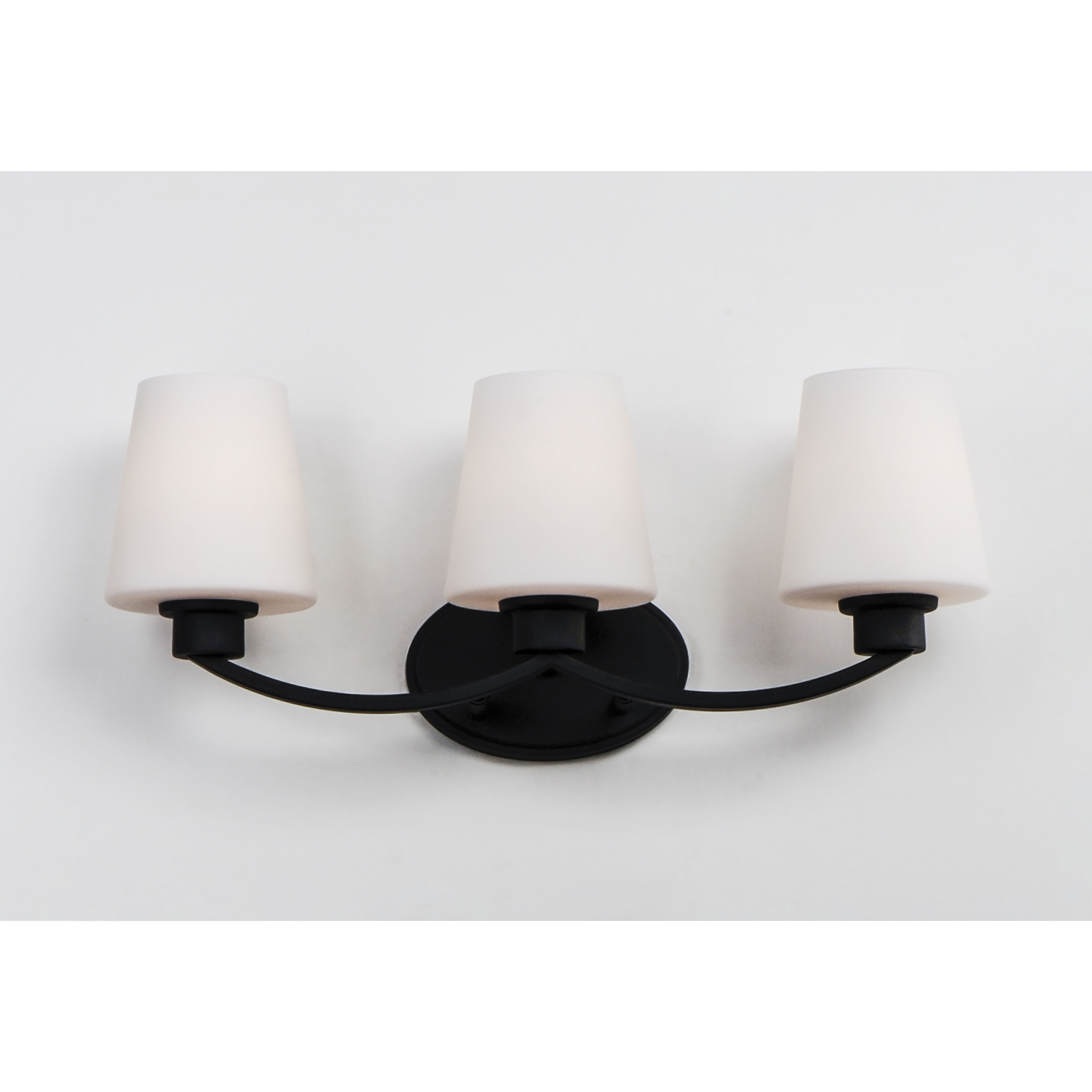 Shelter 3 Light 22 inch Black Bath Vanity Wall Light