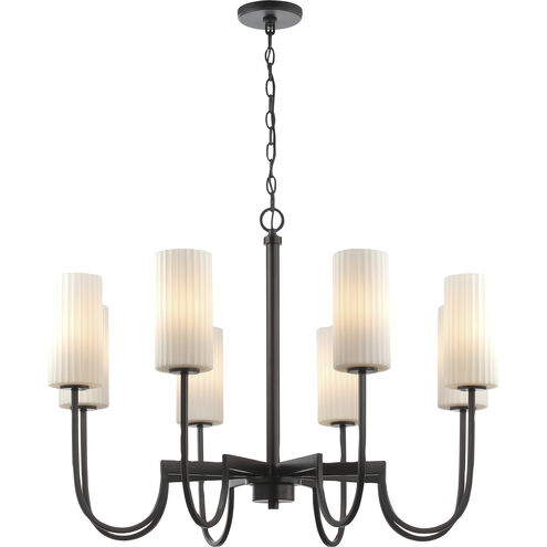 Town and Country 8 Light 34 inch Black Single-Tier Chandelier Ceiling Light