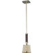 Maritime 1 Light 7.5 inch Antique Pecan and Satin Brass Mini Pendant Ceiling Light