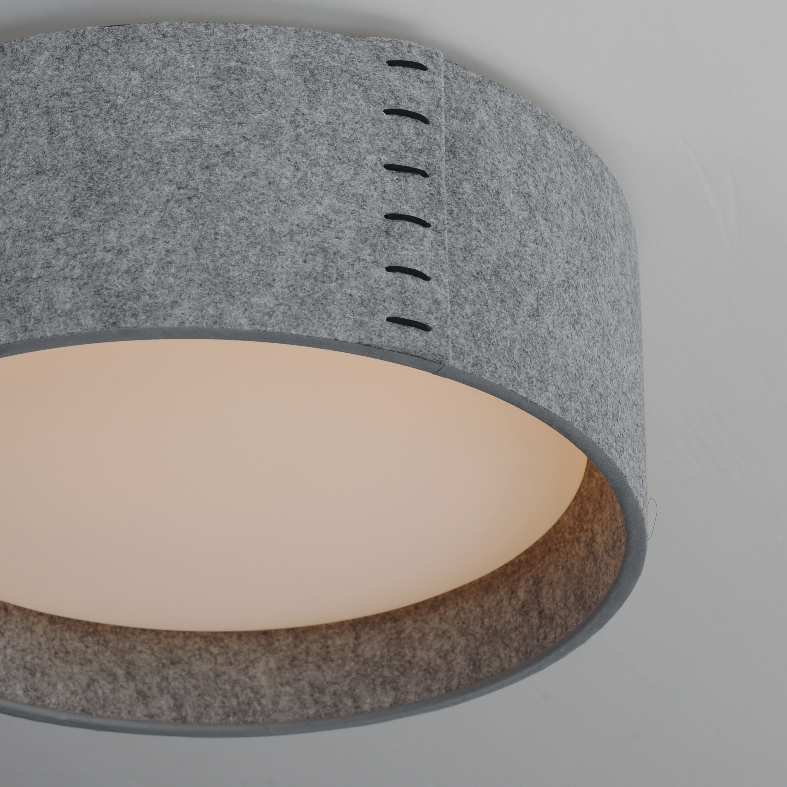 Prime LED 16 inch Flush Mount Ceiling Light in Gray Felt