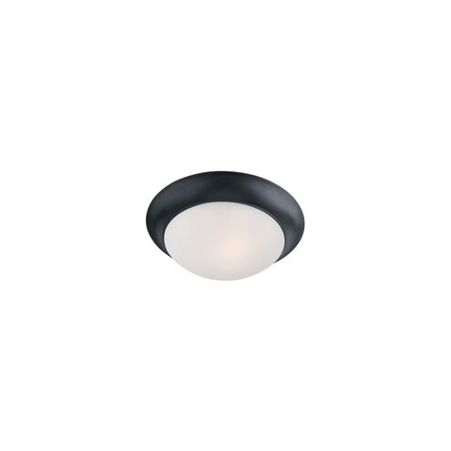 Essentials 585x 1 Light 12 inch Black Flush Mount Ceiling Light in Frosted