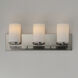 Lateral 3 Light 24 inch Satin Nickel Bath Vanity Wall Light in Satin White