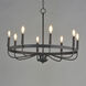 Frankie 8 Light 29 inch Black Single-Tier Chandelier Ceiling Light