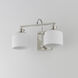 Bisque 2 Light 16 inch Polished Nickel Wall Sconce Wall Light