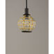 Heirloom 1 Light 7.5 inch Black and Burnished Brass Mini Pendant Ceiling Light