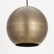 Aurelia 1 Light 13.5 inch Weathered Brass Single Pendant Ceiling Light