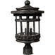 Santa Barbara DC 3 Light 16 inch Sienna Outdoor Pole/Post Mount