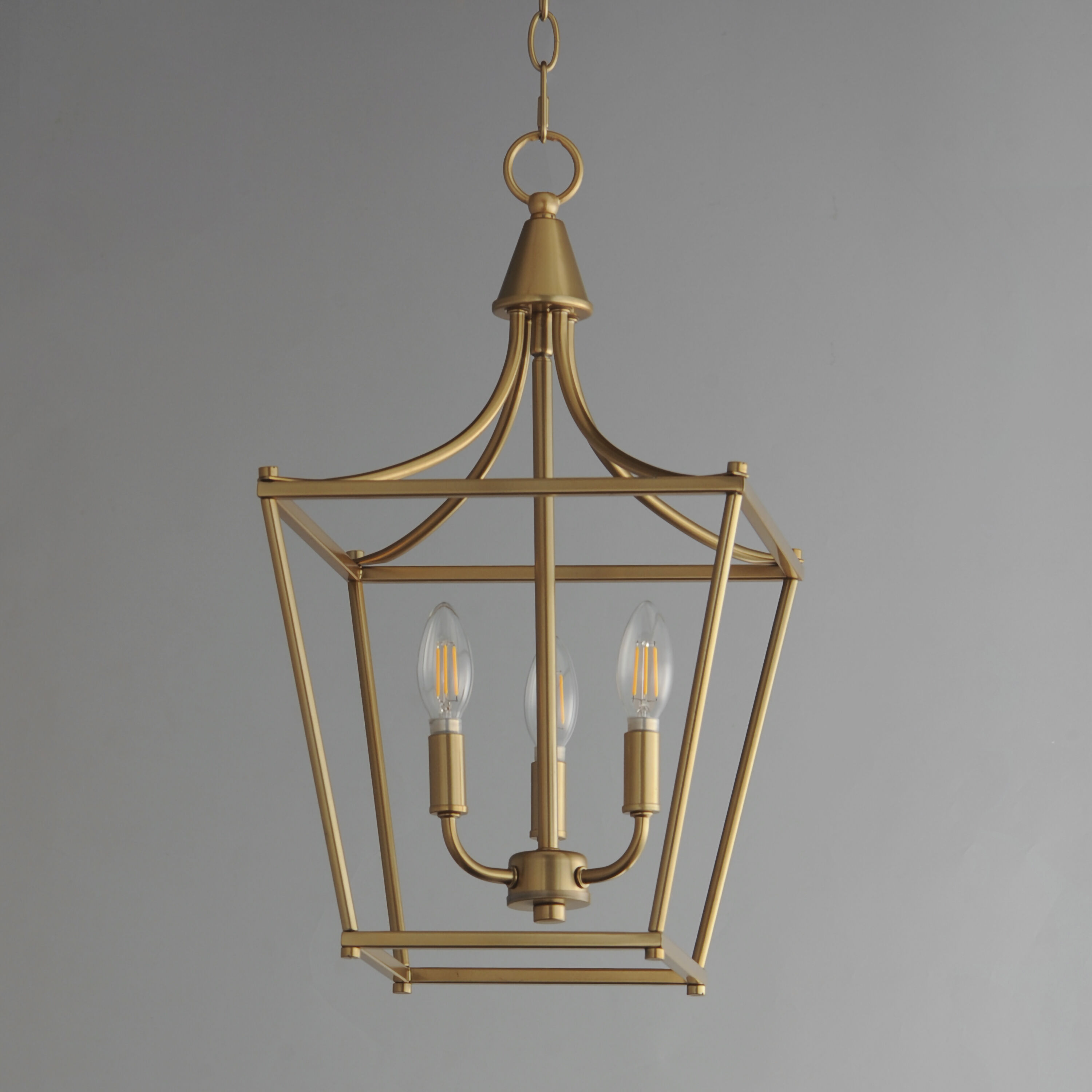 Clifton 3 Light 11.5 inch Natural Aged Brass Single Pendant Ceiling Light