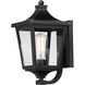 Sutton Place VX 1 Light 14.5 inch Black Outdoor Wall Mount