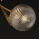 Firenze 3 Light 28.25 inch Gold Leaf Semi-Flush Mount Ceiling Light in Clear Ribbed