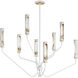 Regent LED 40 inch Light French Gray and Natural Aged Brass Multi-Tier Chandelier Ceiling Light