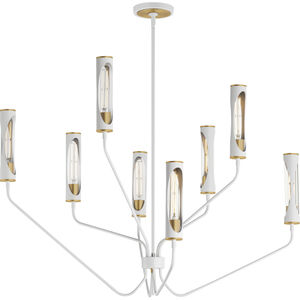 Regent LED 40 inch Light French Gray and Natural Aged Brass Multi-Tier Chandelier Ceiling Light
