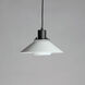 Oslo 1 Light 11.75 inch Black and White Single Pendant Ceiling Light