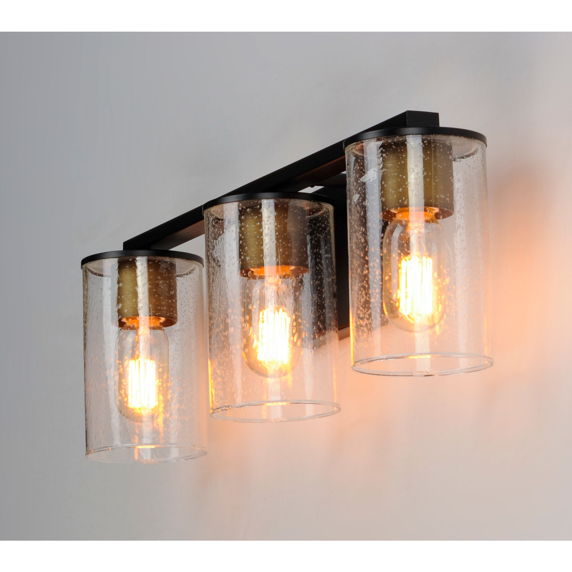 Sleek 3 Light 24 inch Black Bath Vanity Wall Light 