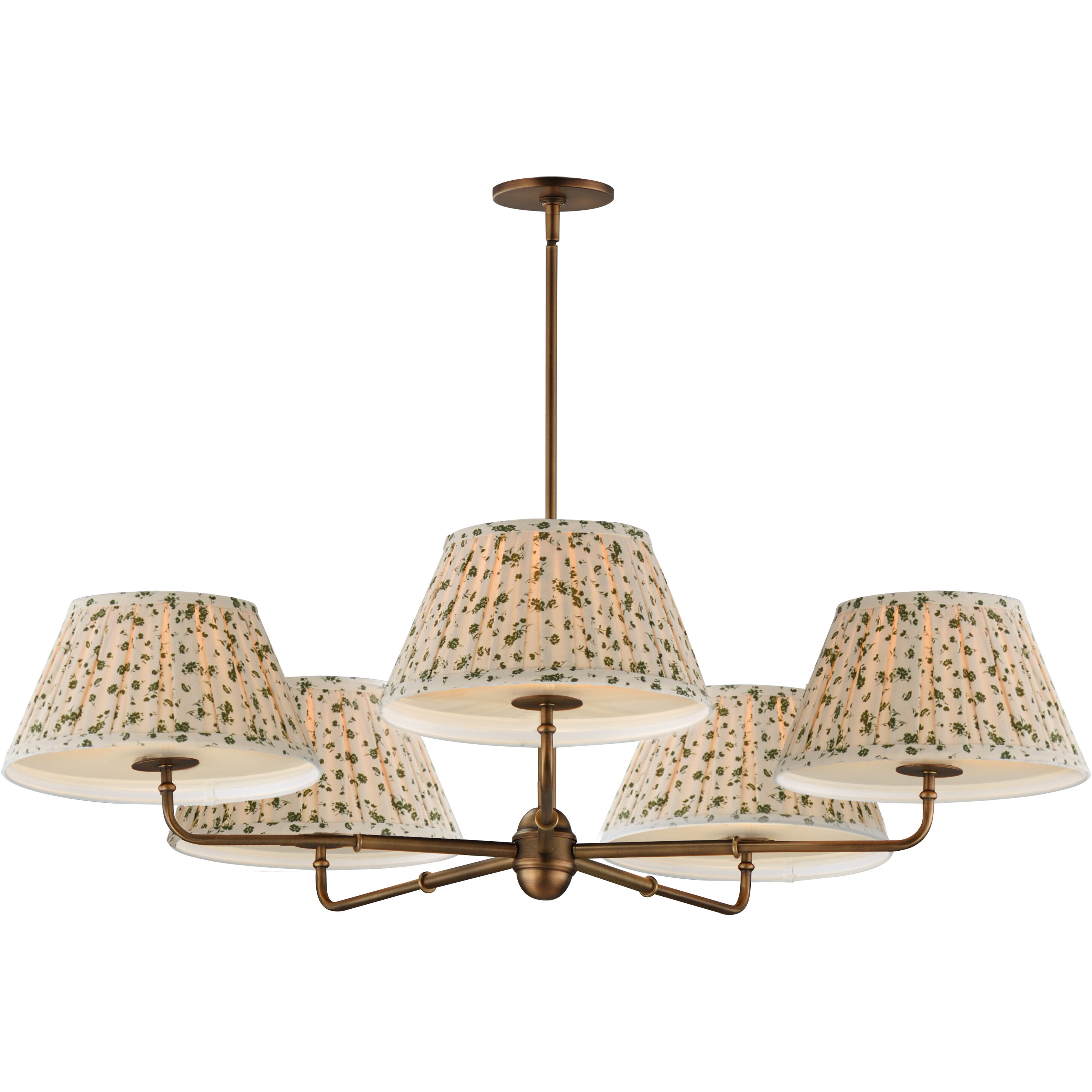 Dunbridge 5 Light 42 inch Weathered Brass Chandelier Ceiling Light