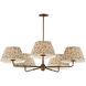 Dunbridge 5 Light 42 inch Weathered Brass Chandelier Ceiling Light