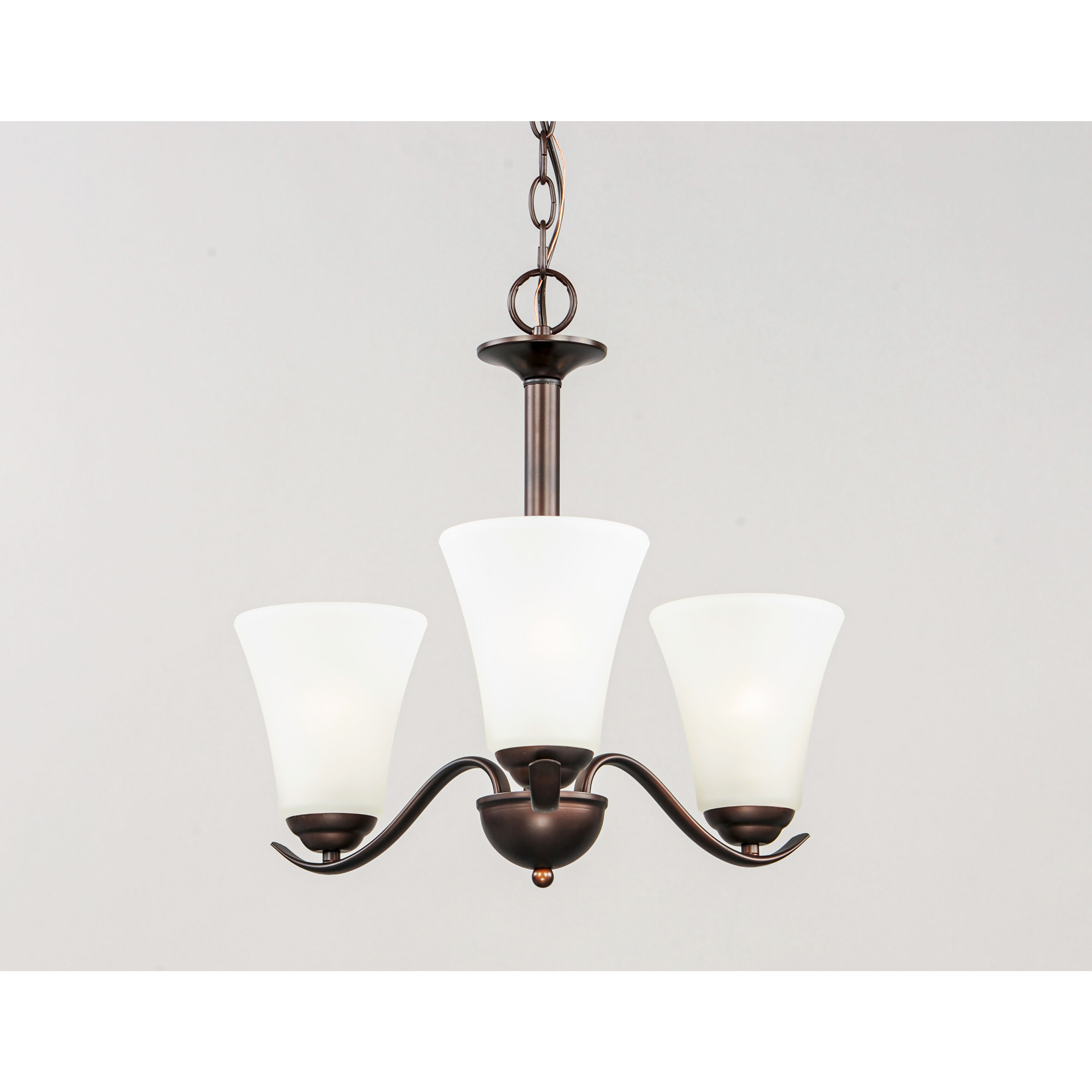 Vital 3 Light 20 inch Oil Rubbed Bronze Chandelier Ceiling Light