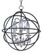 Orbit 3 Light 12 inch Anthracite/Polished Nickel Single-Tier Chandelier Ceiling Light in Anthracite and Polished Nickel, Incandescent Candelabra