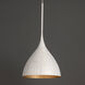 Fleur 1 Light 16.5 inch White and Gold Single Pendant Ceiling Light