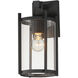 Belfry 1 Light 13 inch Black Outdoor Wall Mount in Clear