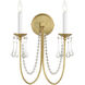Plumette 2 Light 14 inch Gold Leaf Wall Sconce Wall Light