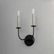 Wesley 2 Light 9 inch Black/Satin Nickel ADA Wall Sconce Wall Light in Black and Satin Nickel