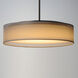 Prime LED 16 inch Satin Nickel Single Pendant Ceiling Light in White Organza