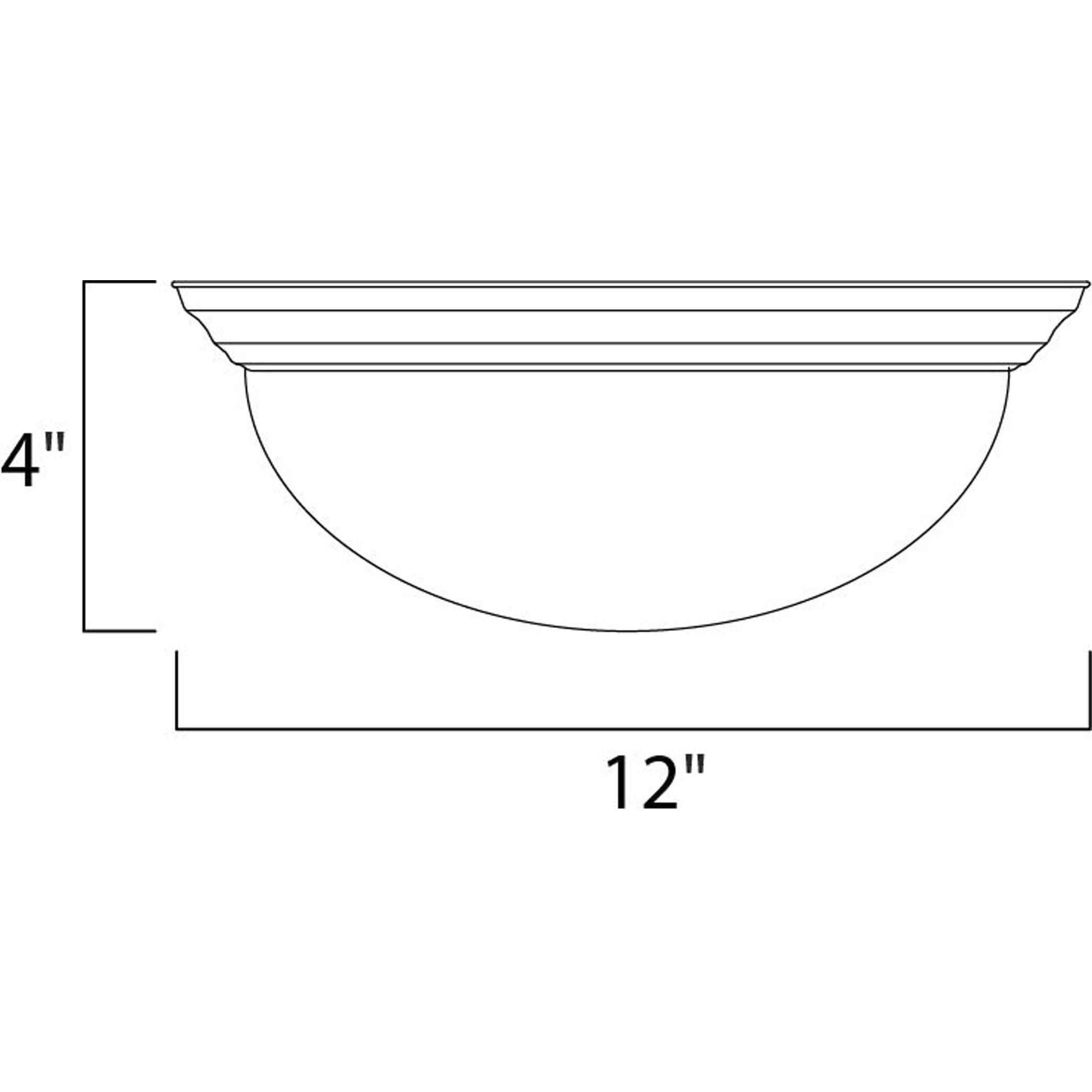 Essentials 585x 1 Light 12 inch Black Flush Mount Ceiling Light in Frosted