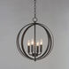 Provident 4 Light 16 inch Black Single Pendant Ceiling Light