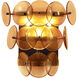 Loren 3 Light 15 inch Gunmetal Wall Sconce Wall Light in Amber