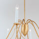 Plumette 8 Light 36 inch Gold Leaf Chandelier Ceiling Light