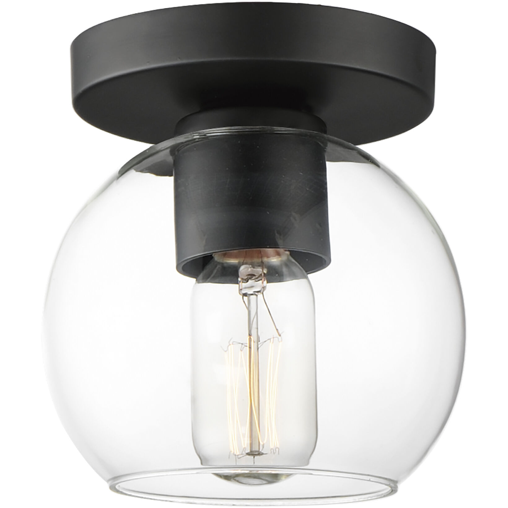 Knox 1 Light 6 inch Black Flush Mount Ceiling Light