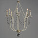 Formosa 8 Light 32 inch Ecru and Venetian Gold Chandelier Ceiling Light