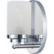 Corona 1 Light 6 inch Polished Chrome Bath Vanity Wall Light in Frosted